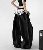 Polka Dot Ruffle Layered Wide - Leg Pants - CT6697 - COPPING THREADS - CT Select