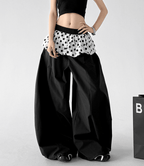 Polka Dot Ruffle Layered Wide - Leg Pants - CT6697 - COPPING THREADS - CT Select