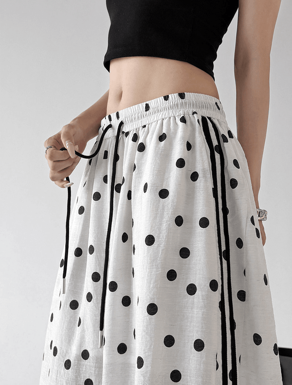 Polka Dot Side Stripe Wide Leg Pants - CT66177 - COPPING THREADS - CT Select