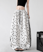 Polka Dot Side Stripe Wide Leg Pants - CT66177 - COPPING THREADS - CT Select
