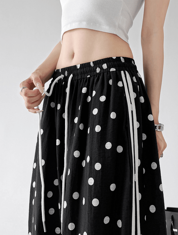 Polka Dot Side Stripe Wide Leg Pants - CT66177 - COPPING THREADS - CT Select
