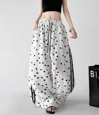 Polka Dot Side Stripe Wide Leg Pants - CT66177 - COPPING THREADS - CT Select