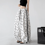 Polka Dot Side Stripe Wide Leg Pants - CT66177 - COPPING THREADS - CT Select