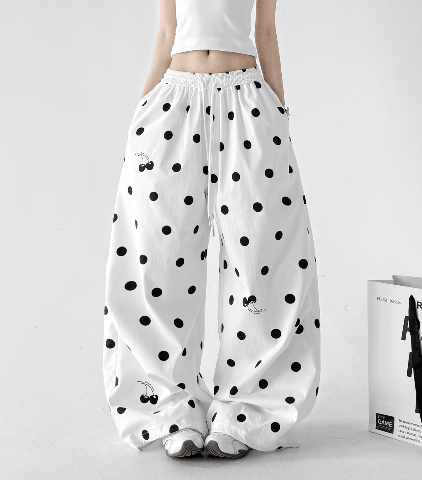 Polka Dot Wide - Leg Pants - CT6696 - COPPING THREADS - CT Select 메인 이미지