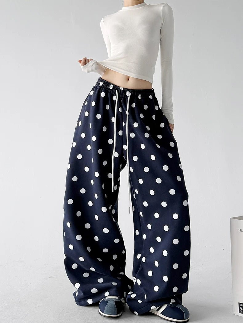 Polka-Dot Wide-Leg Sweatpants - COPPING THREADS - CT ORIGINALS