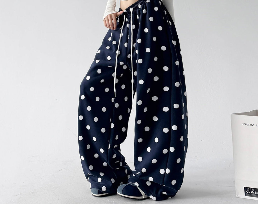 Polka-Dot Wide-Leg Sweatpants - COPPING THREADS - CT ORIGINALS