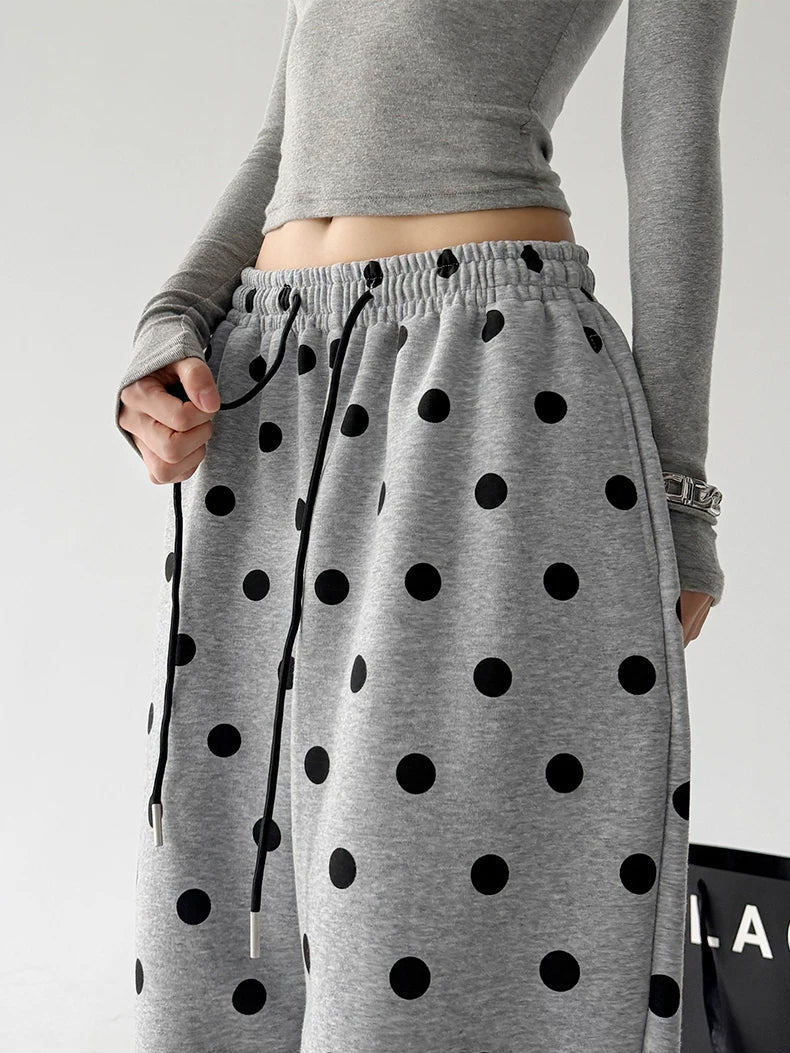 Polka-Dot Wide-Leg Sweatpants - COPPING THREADS - CT ORIGINALS