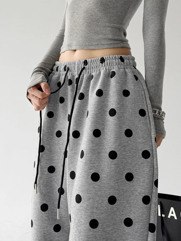 Polka-Dot Wide-Leg Sweatpants - COPPING THREADS - CT ORIGINALS