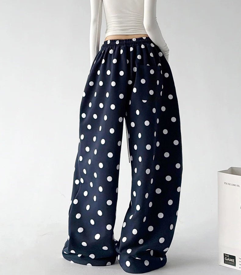 Polka-Dot Wide-Leg Sweatpants - COPPING THREADS - CT ORIGINALS