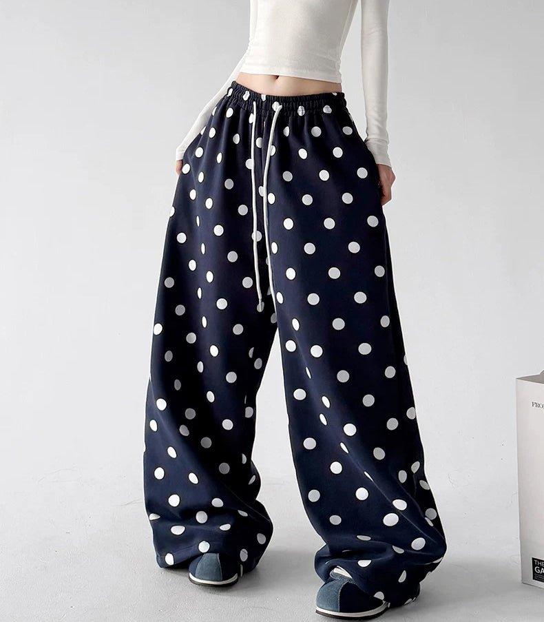 Polka-Dot Wide-Leg Sweatpants - COPPING THREADS - CT ORIGINALS