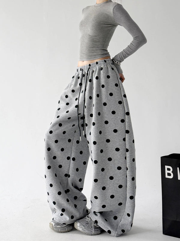 Polka-Dot Wide-Leg Sweatpants - COPPING THREADS - CT ORIGINALS