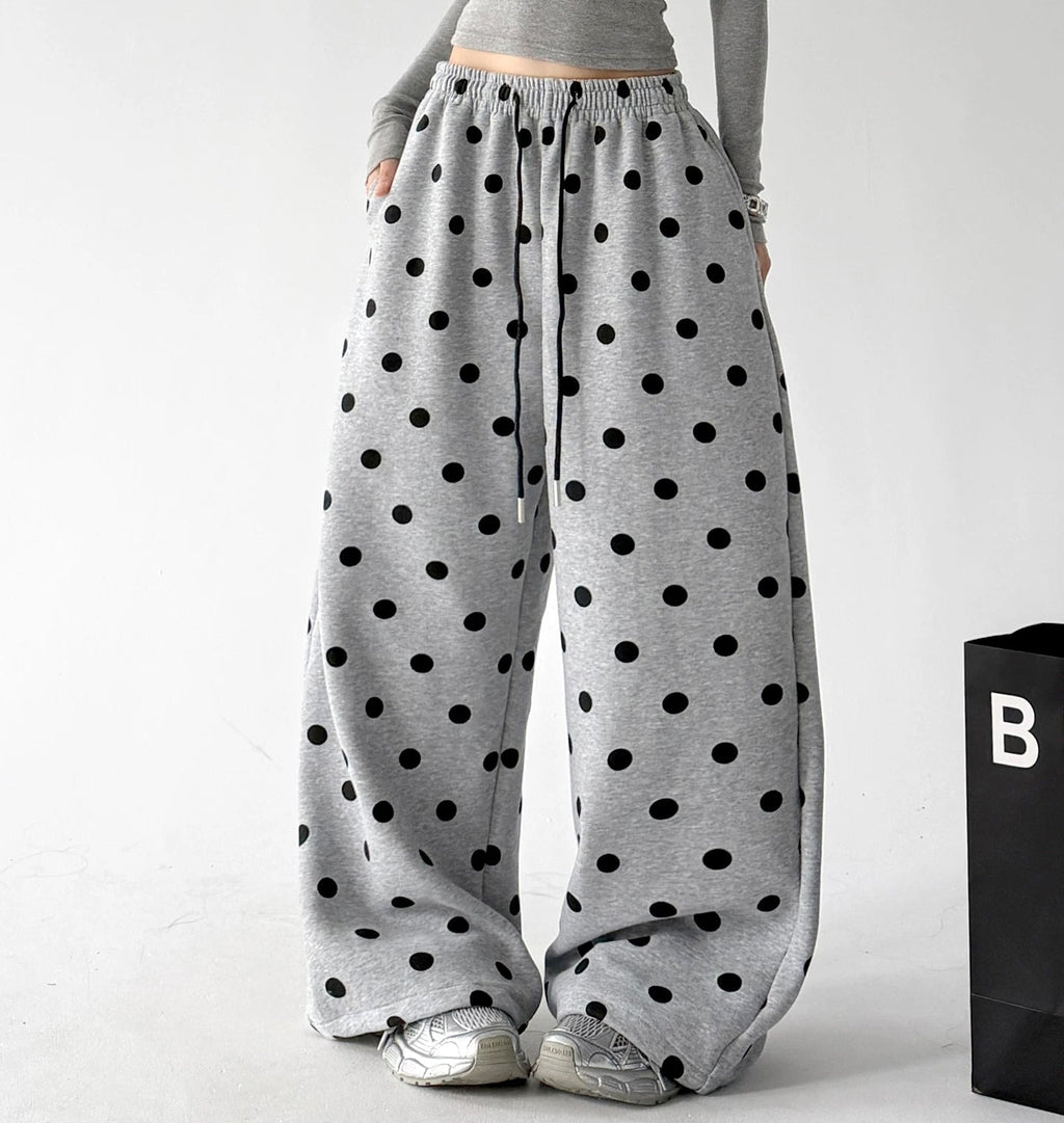 Polka-Dot Wide-Leg Sweatpants - COPPING THREADS - CT ORIGINALS