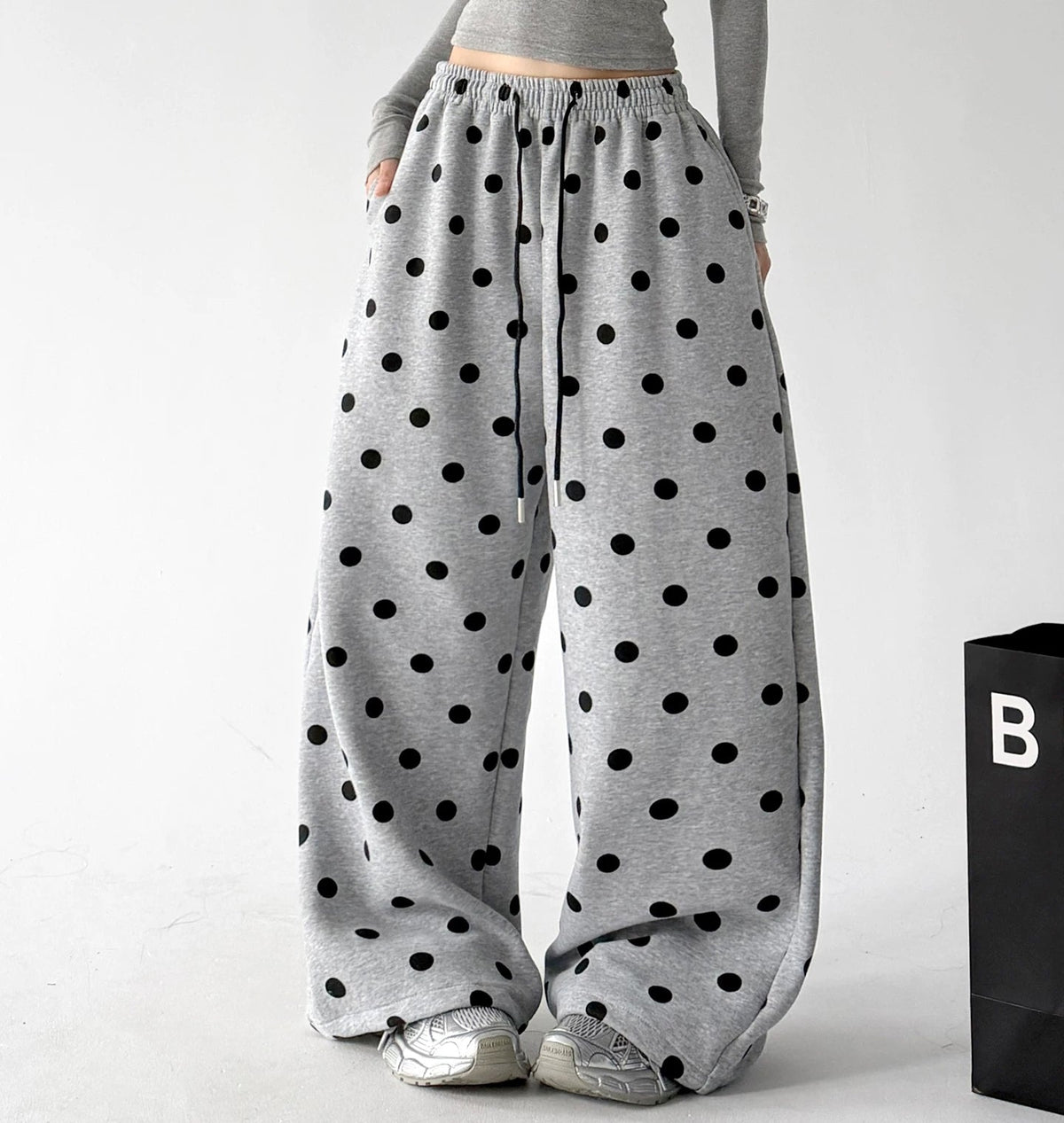 Polka-Dot Wide-Leg Sweatpants - COPPING THREADS - CT ORIGINALS