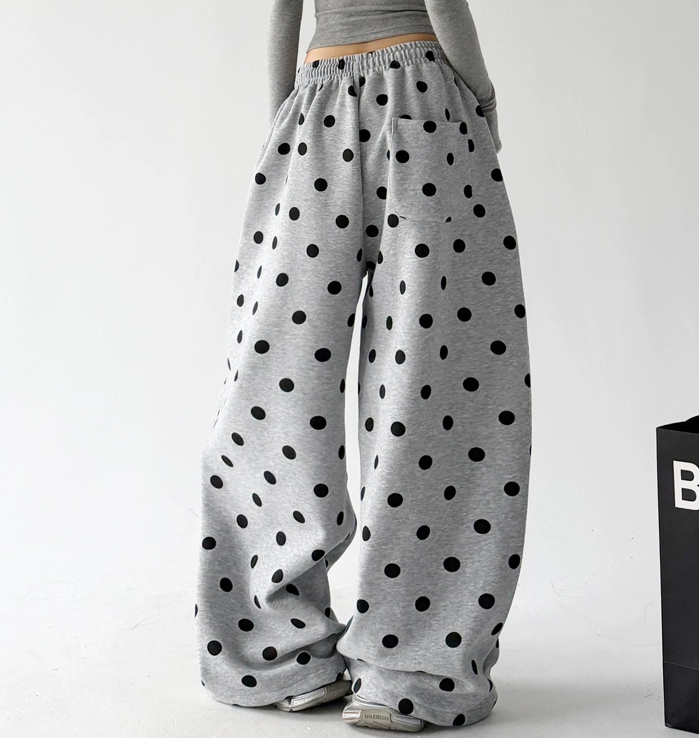 Polka-Dot Wide-Leg Sweatpants Secondary image