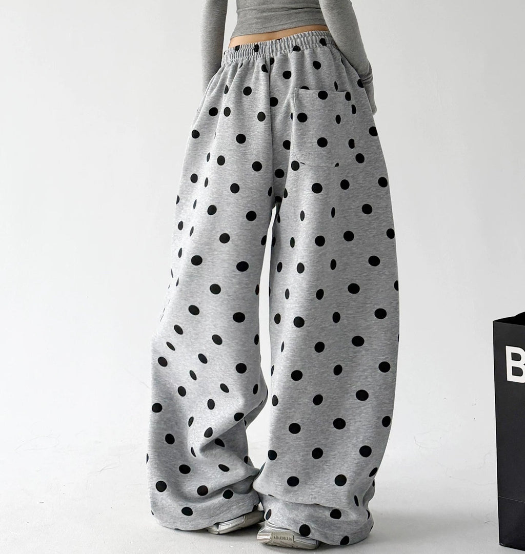 Polka-Dot Wide-Leg Sweatpants - COPPING THREADS - CT ORIGINALS