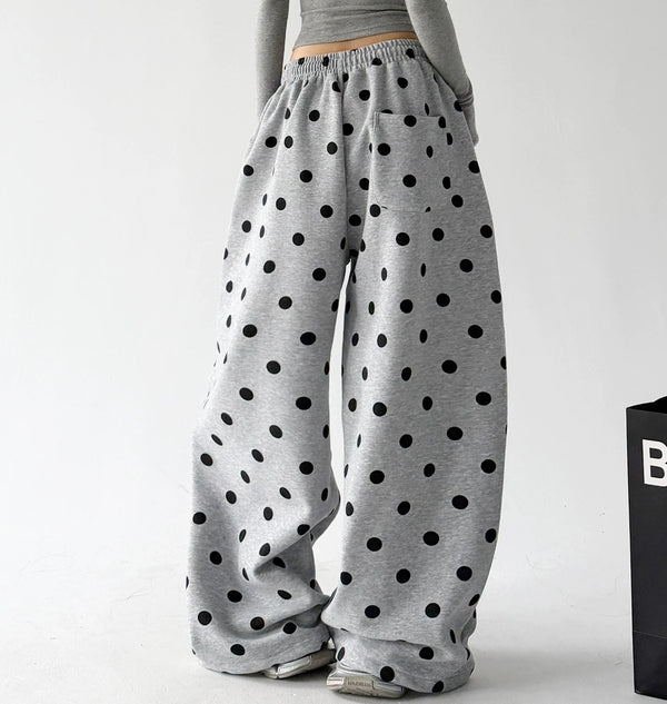 Polka-Dot Wide-Leg Sweatpants - COPPING THREADS - CT ORIGINALS
