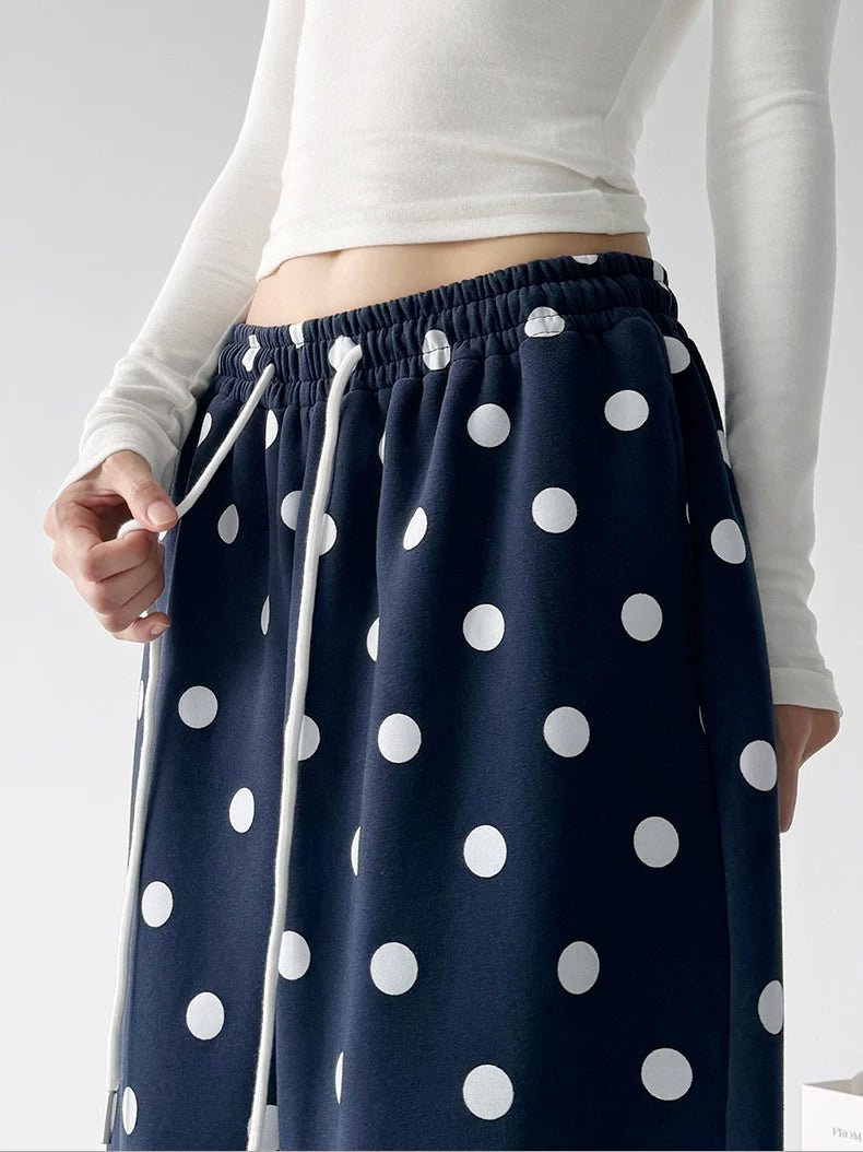 Polka-Dot Wide-Leg Sweatpants - COPPING THREADS - CT ORIGINALS