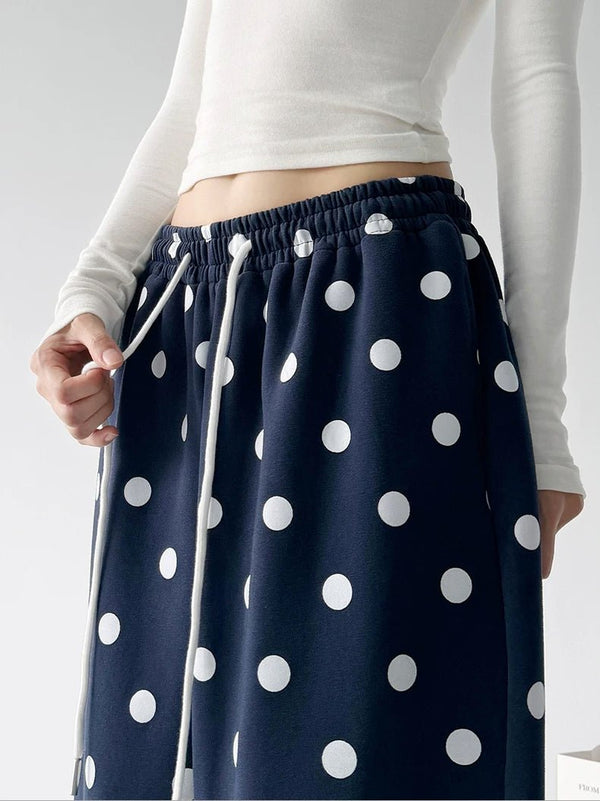 Polka-Dot Wide-Leg Sweatpants - COPPING THREADS - CT ORIGINALS