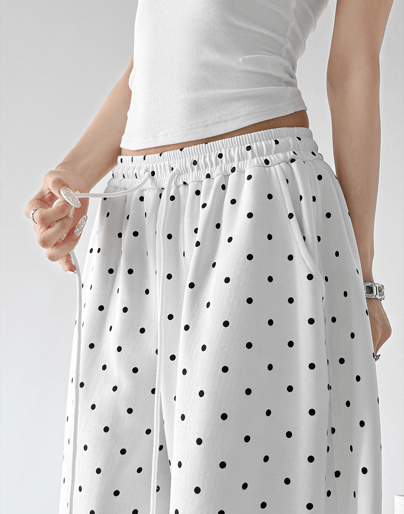 Polka Dot Wide - Leg Sweatpants - CT66101 - COPPING THREADS - CT Select
