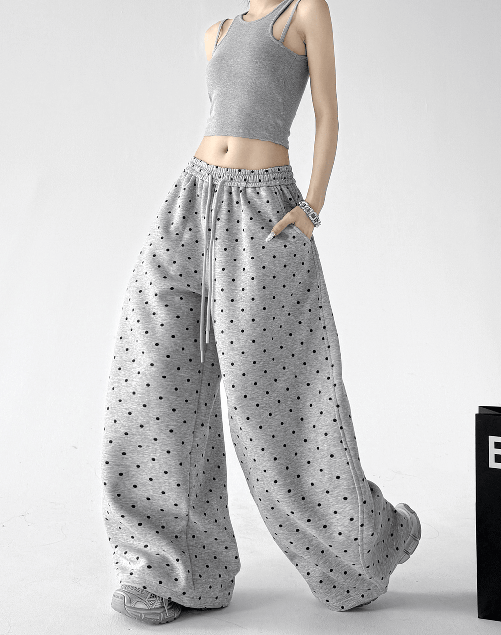 Polka Dot Wide - Leg Sweatpants - CT66101 - COPPING THREADS - CT Select
