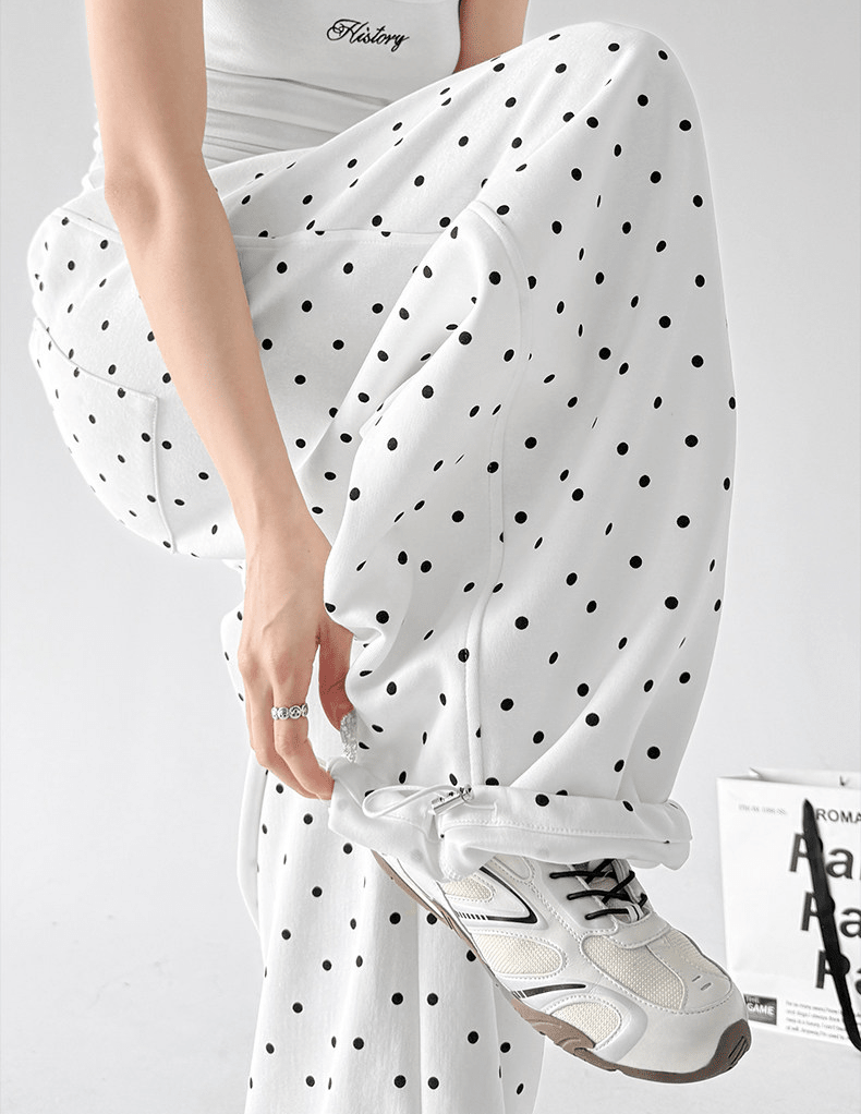 Polka Dot Wide - Leg Sweatpants - CT66101 - COPPING THREADS - CT Select
