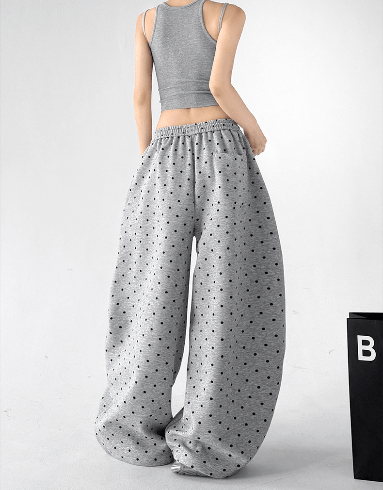 Polka Dot Wide - Leg Sweatpants - CT66101 - COPPING THREADS - CT Select