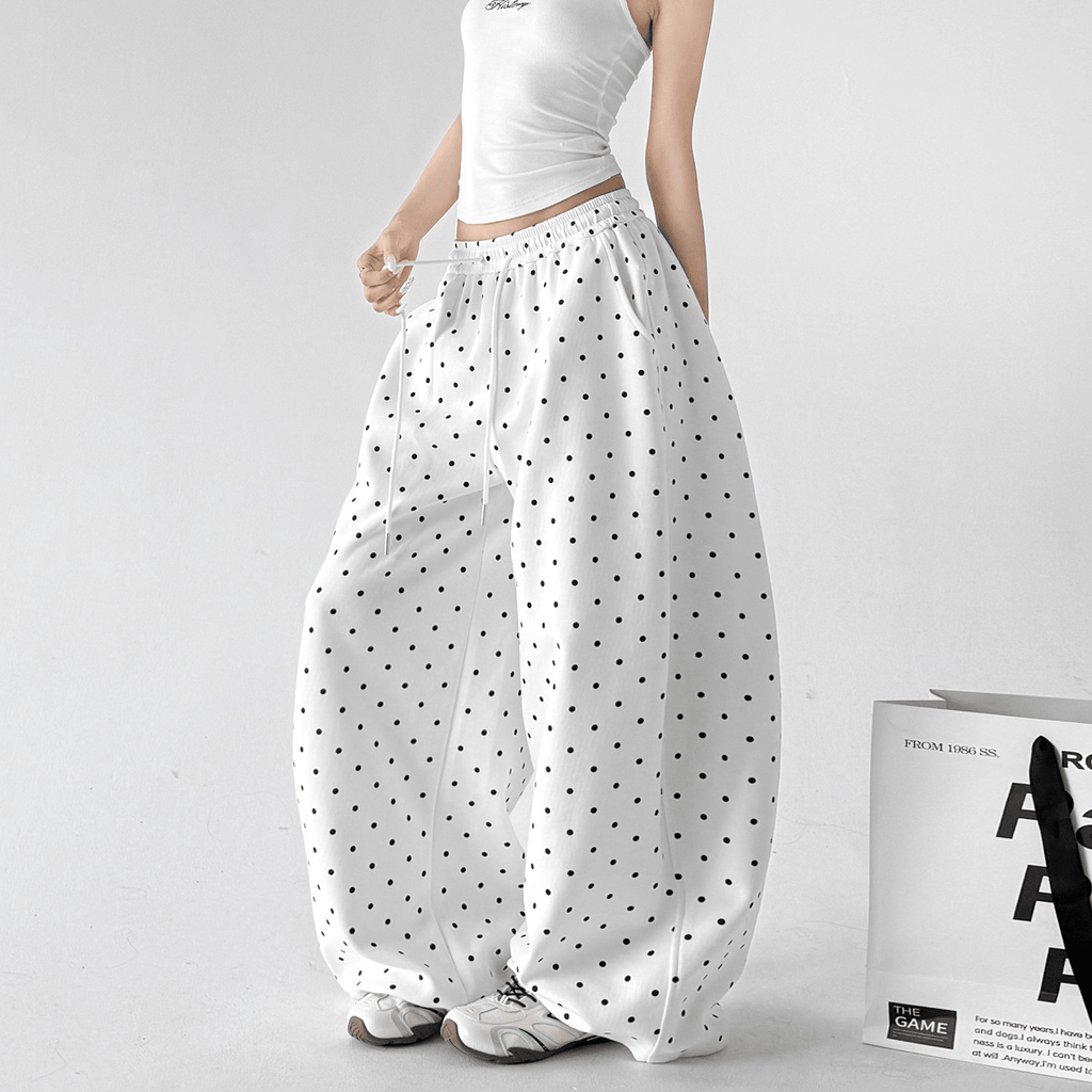 Polka Dot Wide - Leg Sweatpants - CT66101 - COPPING THREADS - CT Select