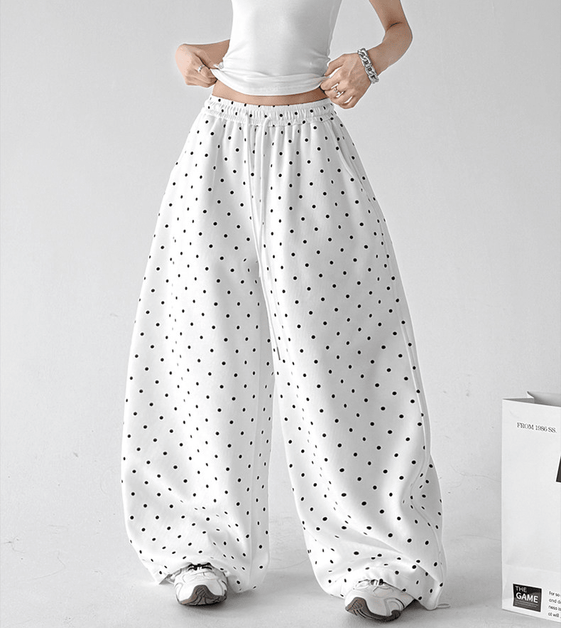 Polka Dot Wide - Leg Sweatpants - CT66101 - COPPING THREADS - CT Select