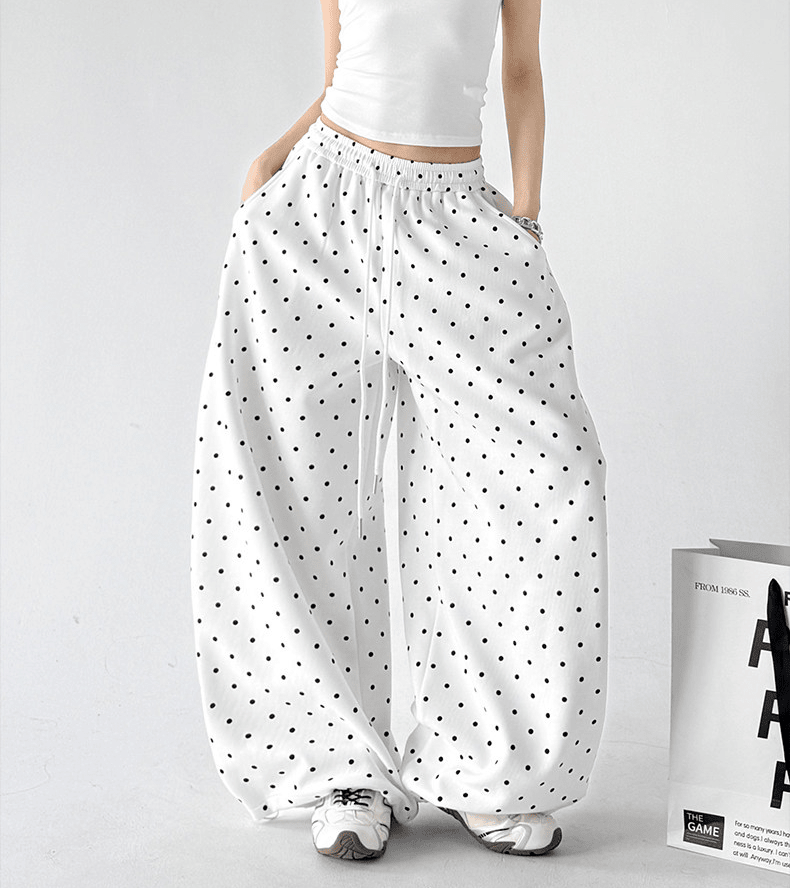 Polka Dot Wide - Leg Sweatpants - CT66101 - COPPING THREADS - CT Select