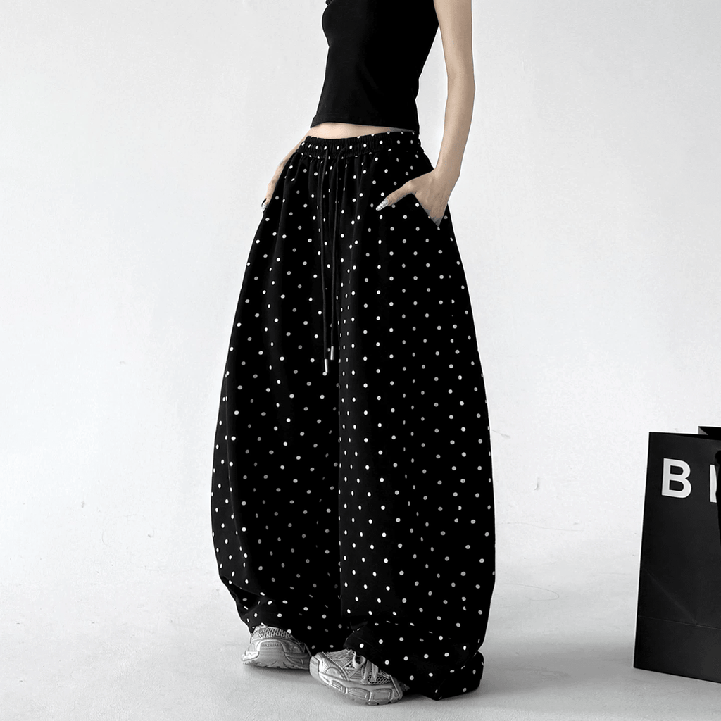 Polka Dot Wide - Leg Sweatpants - CT66101 - COPPING THREADS - CT Select