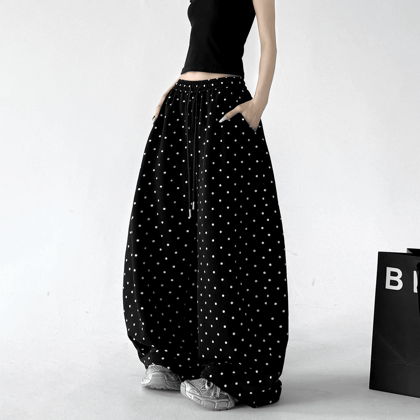 Polka Dot Wide - Leg Sweatpants - CT66101 - COPPING THREADS - CT Select