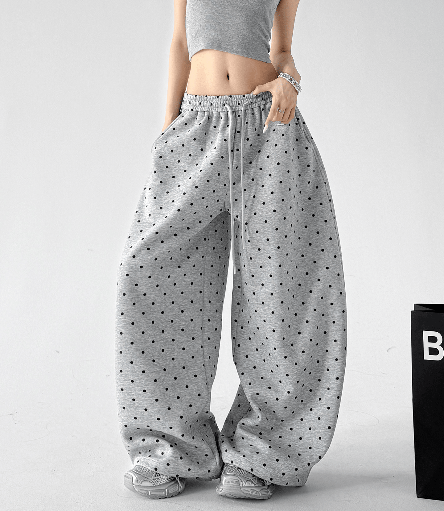 Polka Dot Wide - Leg Sweatpants - CT66101 - COPPING THREADS - CT Select