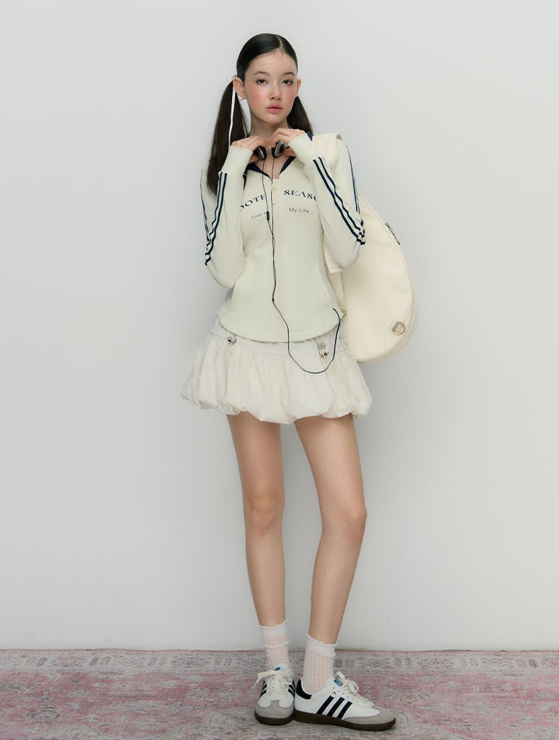 Preppy Contrast Print Slim Fit Zip - Up Hoodie - COPPING THREADS - SOOTE SEASON