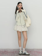 Preppy Contrast Print Slim Fit Zip - Up Hoodie - COPPING THREADS - SOOTE SEASON