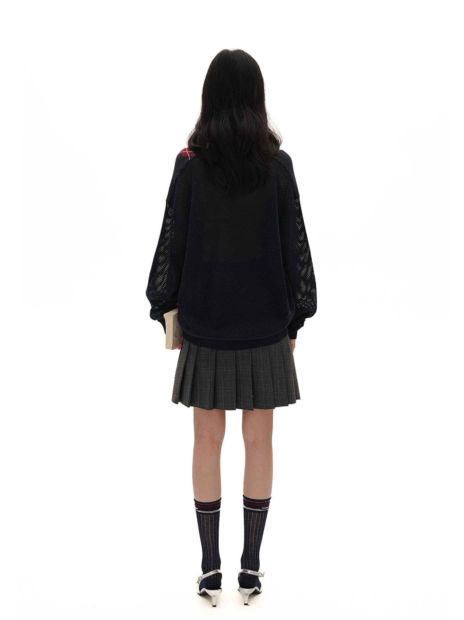 Preppy Diamond Pattern Knit Sweater - COPPING THREADS - MOROMORO