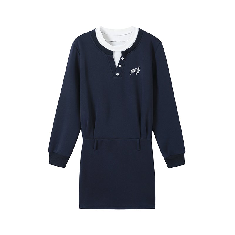 Preppy Oversized Sweatshirt Dress - COPPING THREADS - WES1