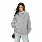 Preppy Style Collared Knit Sweater - COPPING THREADS - CT Select