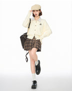 Preppy Style Layered Polo Collar Knit Cardigan - COPPING THREADS - CT Select