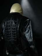PU Leather Snake Spine Studded Embroidered Jacket - COPPING THREADS - ArguE CulturE