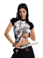 Punk Rock Graphic Cross Raglan Tee - COPPING THREADS - 0123Start