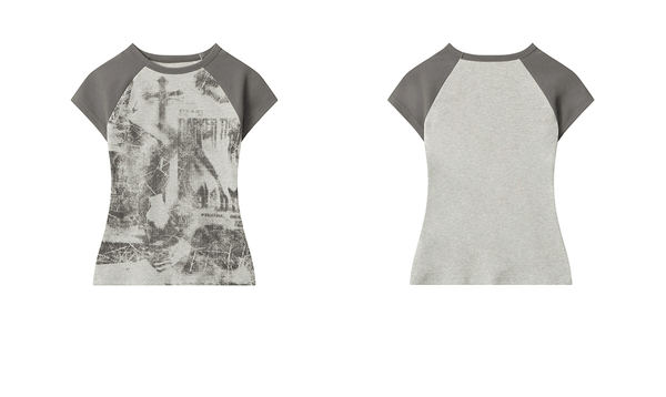 Punk Rock Graphic Cross Raglan Tee - COPPING THREADS - 0123Start