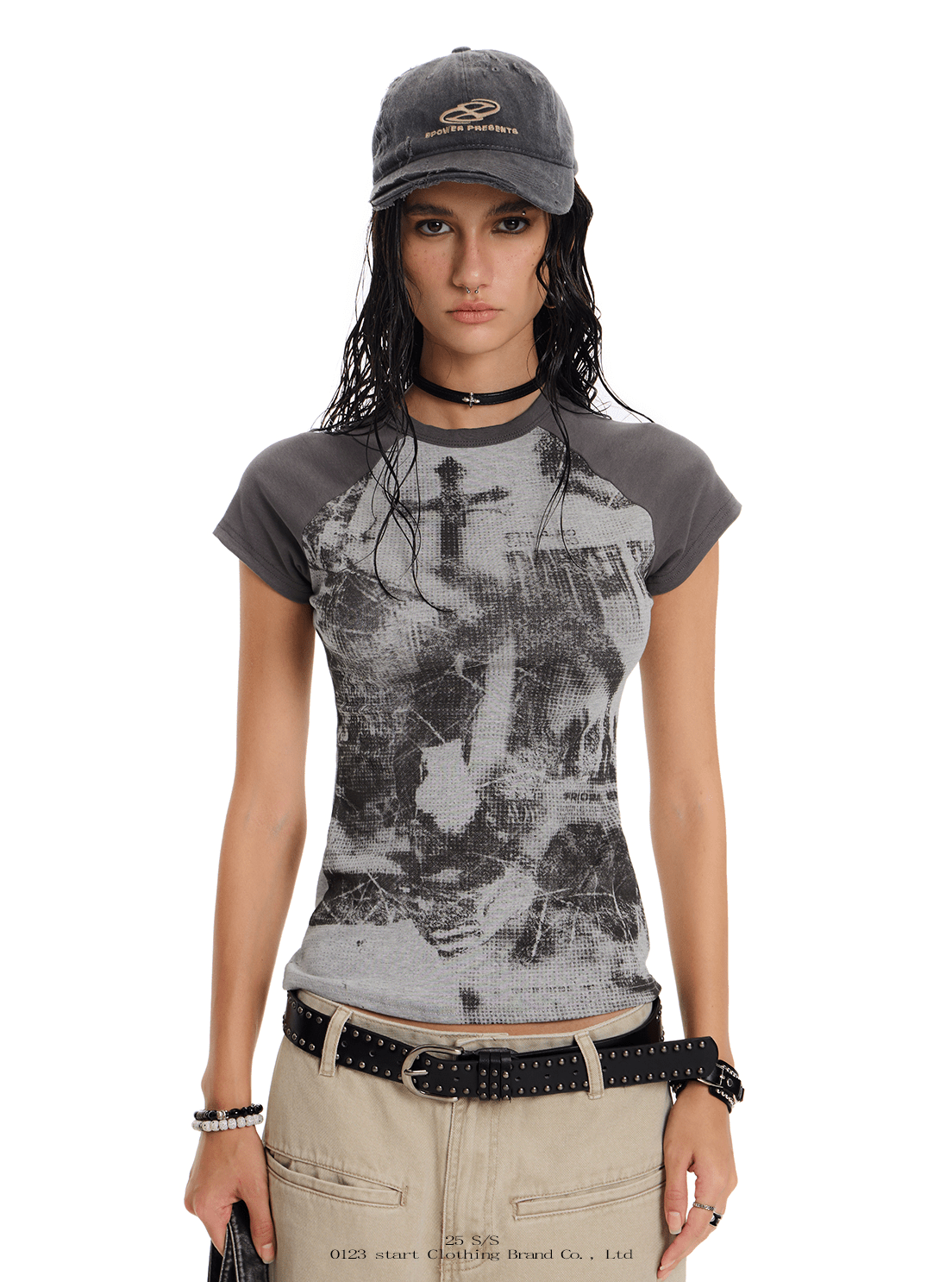 Punk Rock Graphic Cross Raglan Tee - COPPING THREADS - 0123Start Main image