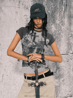 Punk Rock Graphic Cross Raglan Tee - COPPING THREADS - 0123Start