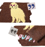 Puppy Embroidered Round Neck Knit Sweater - COPPING THREADS - GREENBELT