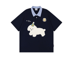 Puppy Embroidered Varsity Polo Tee - COPPING THREADS - CT Coquette