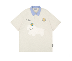 Puppy Embroidered Varsity Polo Tee - COPPING THREADS - CT Coquette