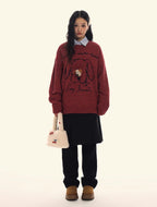Puppy Graphic Oversized Sweater - COPPING THREADS - CHICISLAND