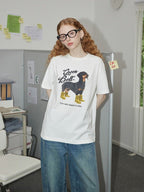 Puppy Pattern Tee - COPPING THREADS - GREENBELT