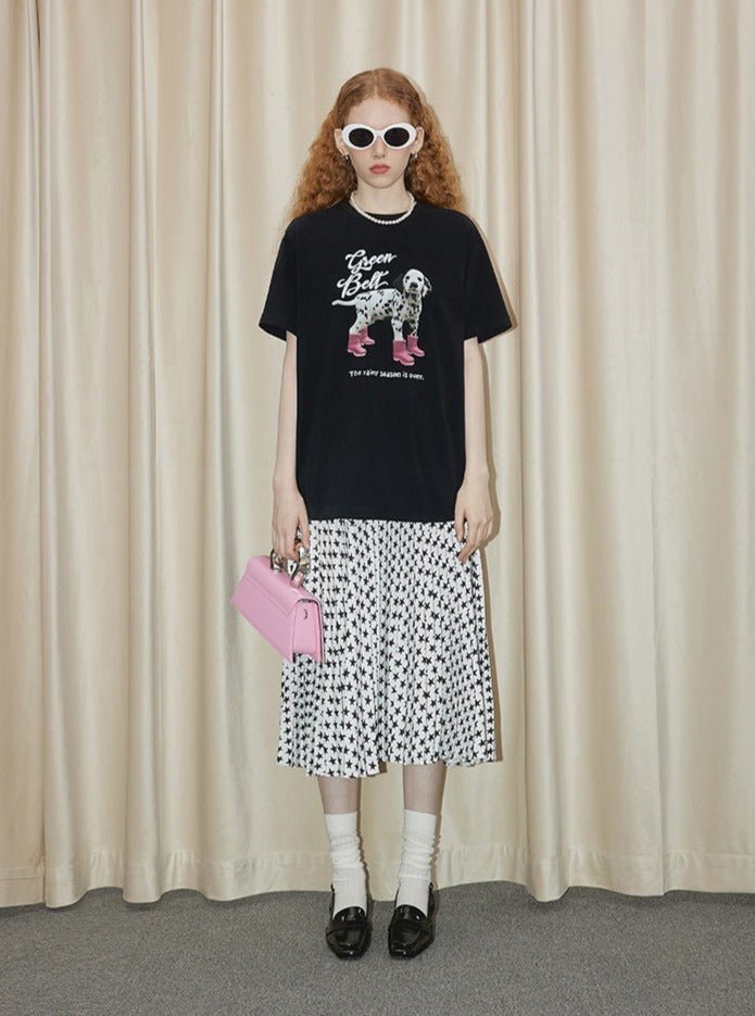 Puppy Pattern Tee - COPPING THREADS - GREENBELT