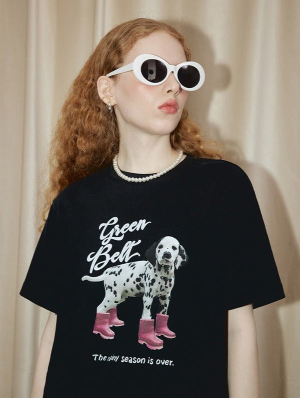 Puppy Pattern Tee - COPPING THREADS - GREENBELT